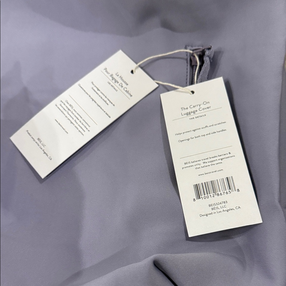NWT BEIS The Carry On Lavender Luggage Cover - Picture 9 of 16